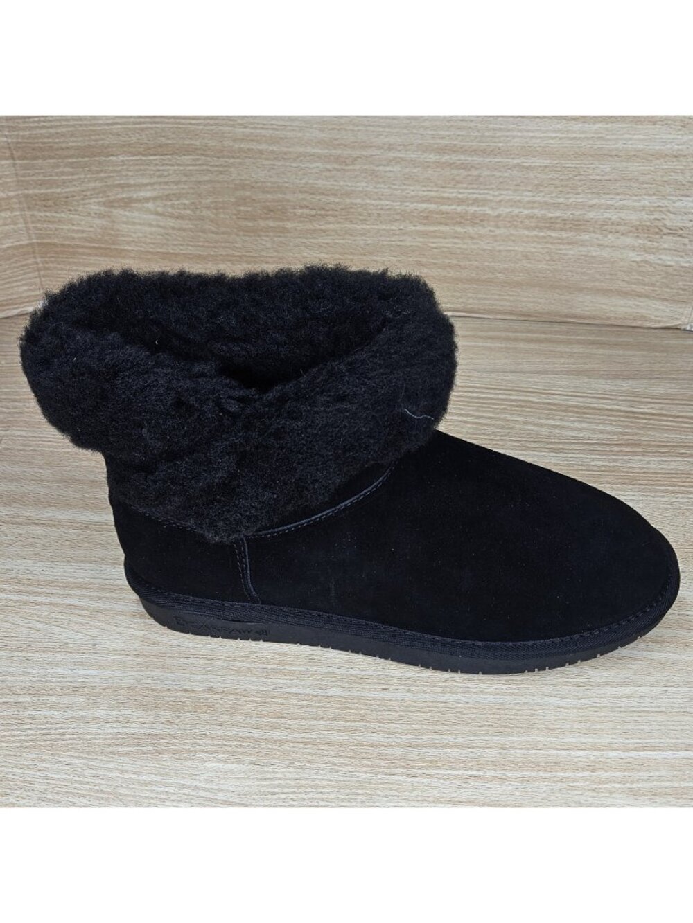 Bearpaw Womens New Franie Black Ankle Boots Faux Fur Detail 11